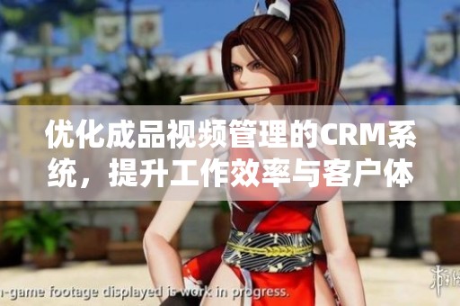 优化成品视频管理的CRM系统，提升工作效率与客户体验