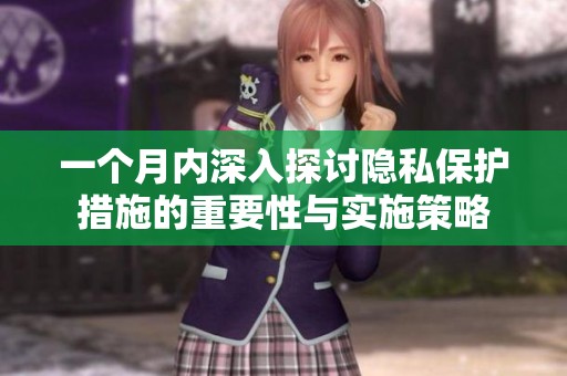 一个月内深入探讨隐私保护措施的重要性与实施策略