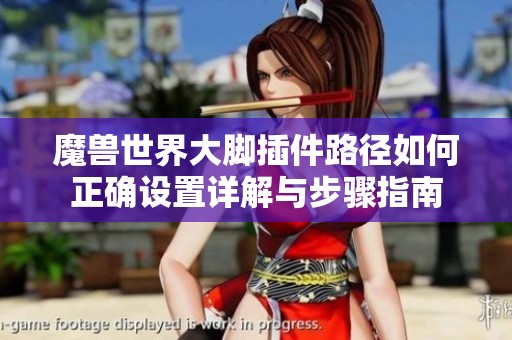 魔兽世界大脚插件路径如何正确设置详解与步骤指南