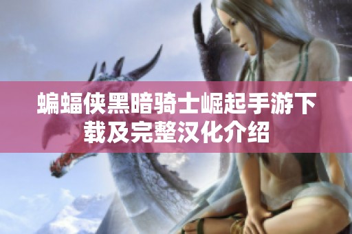蝙蝠侠黑暗骑士崛起手游下载及完整汉化介绍