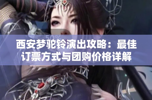 西安梦驼铃演出攻略：最佳订票方式与团购价格详解