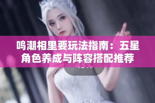 鸣潮相里要玩法指南：五星角色养成与阵容搭配推荐