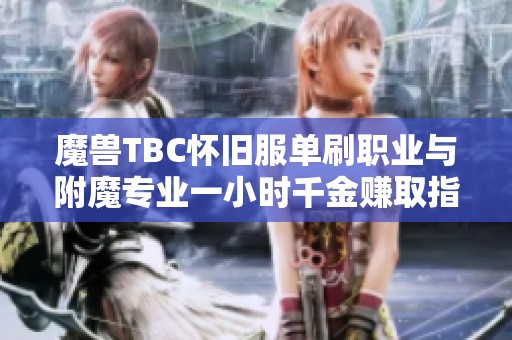 魔兽TBC怀旧服单刷职业与附魔专业一小时千金赚取指南