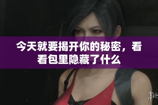 今天就要揭开你的秘密，看看包里隐藏了什么