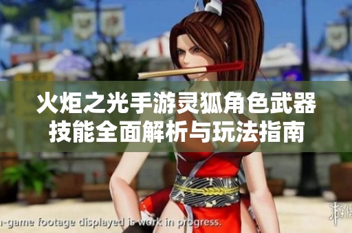 火炬之光手游灵狐角色武器技能全面解析与玩法指南