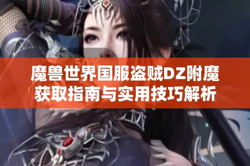 魔兽世界国服盗贼DZ附魔获取指南与实用技巧解析