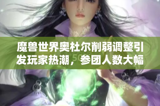 魔兽世界奥杜尔削弱调整引发玩家热潮，参团人数大幅增长