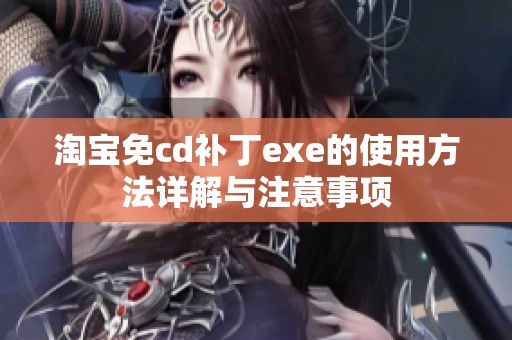 淘宝免cd补丁exe的使用方法详解与注意事项