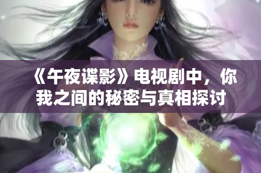 《午夜谍影》电视剧中，你我之间的秘密与真相探讨