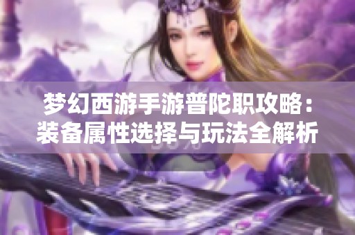 梦幻西游手游普陀职攻略：装备属性选择与玩法全解析指南