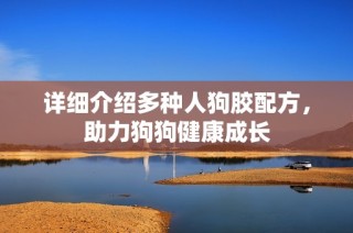 详细介绍多种人狗胶配方，助力狗狗健康成长