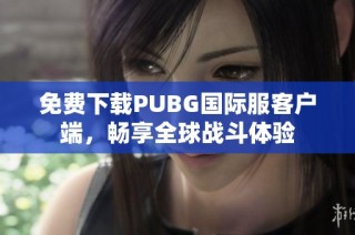 免费下载PUBG国际服客户端，畅享全球战斗体验