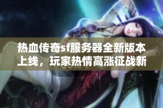 热血传奇sf服务器全新版本上线，玩家热情高涨征战新篇章