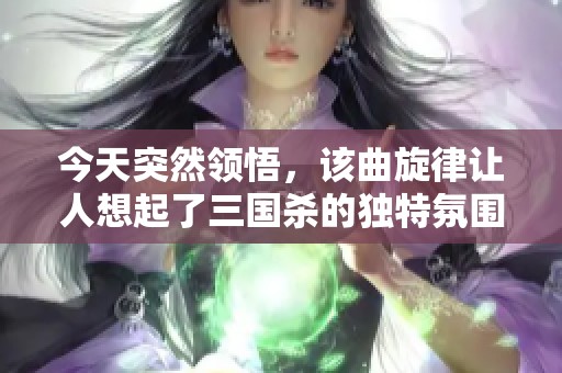 今天突然领悟，该曲旋律让人想起了三国杀的独特氛围与紧张战局