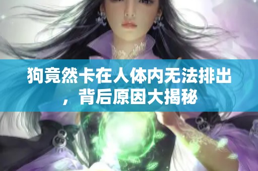 狗竟然卡在人体内无法排出，背后原因大揭秘