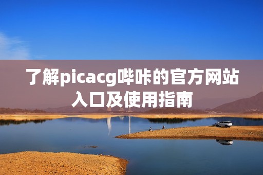 了解picacg哔咔的官方网站入口及使用指南