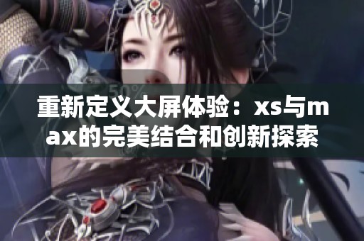 重新定义大屏体验：xs与max的完美结合和创新探索